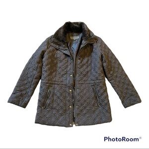 Andrew Marc- Marc New York- Brown Puff Winter Coat Faux Fur Size Small